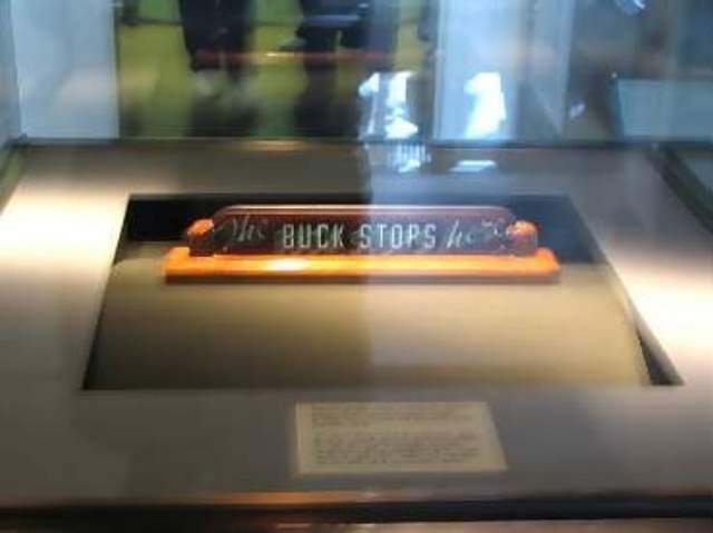 June

President Harry S. Truman's famous desk sign
Independence, Missouri