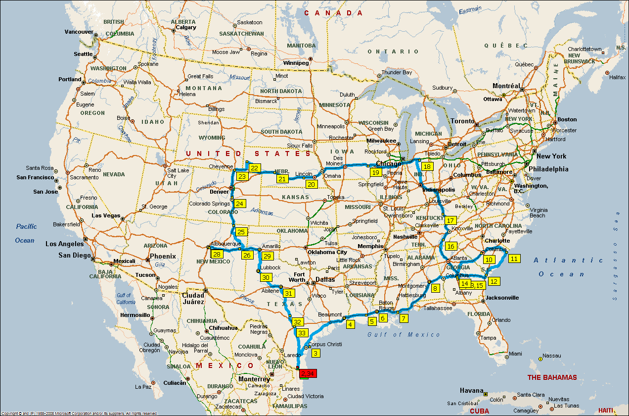 2010 Travel Map