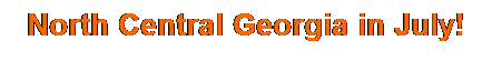 Text Box: North Central Georgia in July!
